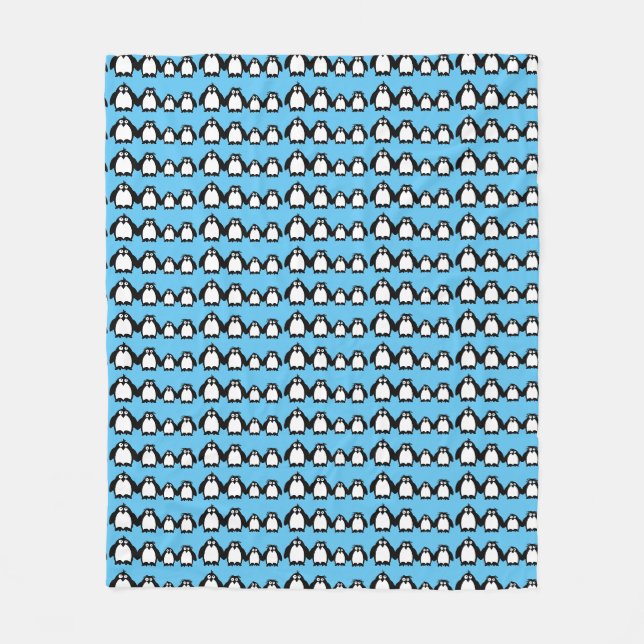 Couverture Polaire Motif de pingouins mignons (Devant)