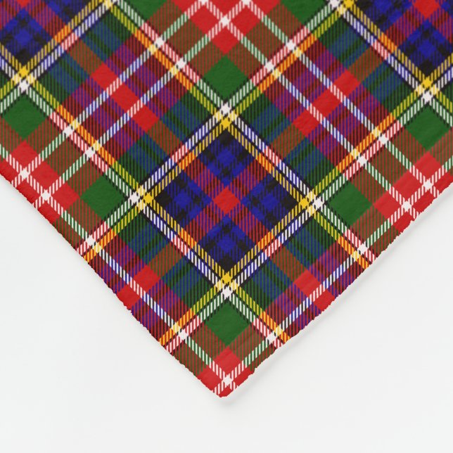 Couverture Polaire Motif de plaid de tartan de famille de Christie (Coin)