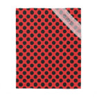 Motif de point chic mignon noir rouge de polka de