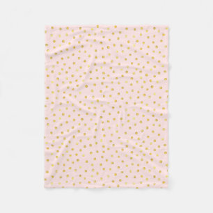 Couverture Polaire Motif de points élégant de confettis de rose et