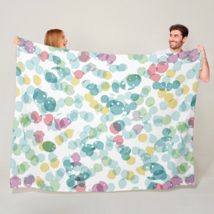 Couverture Polaire Motif de pois colorés funky mignons pour un été he