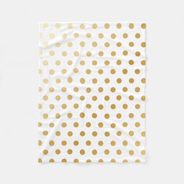 Couverture Polaire Motif de pois d'or (Devant)
