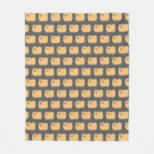 Couverture Polaire Motif de Pomeranian