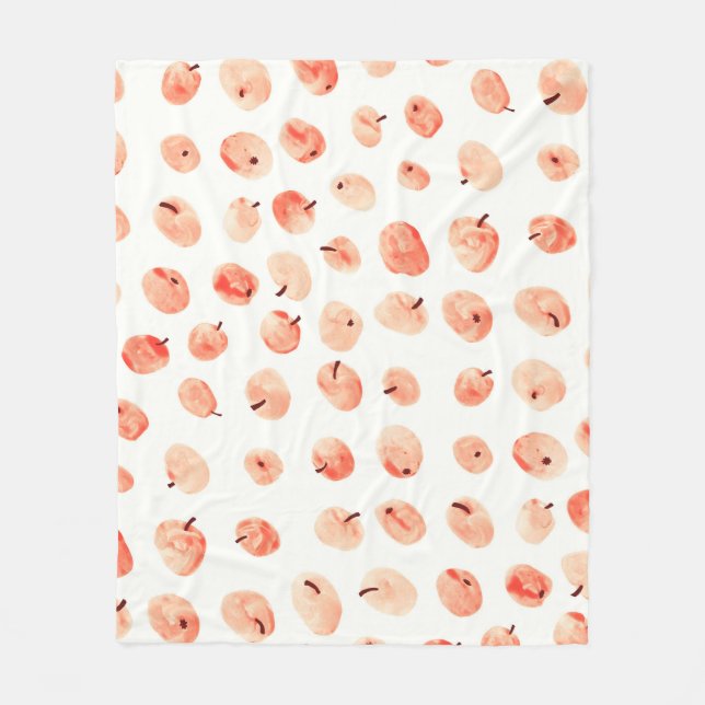 Couverture Polaire Motif de pommes Red paradise (Devant)