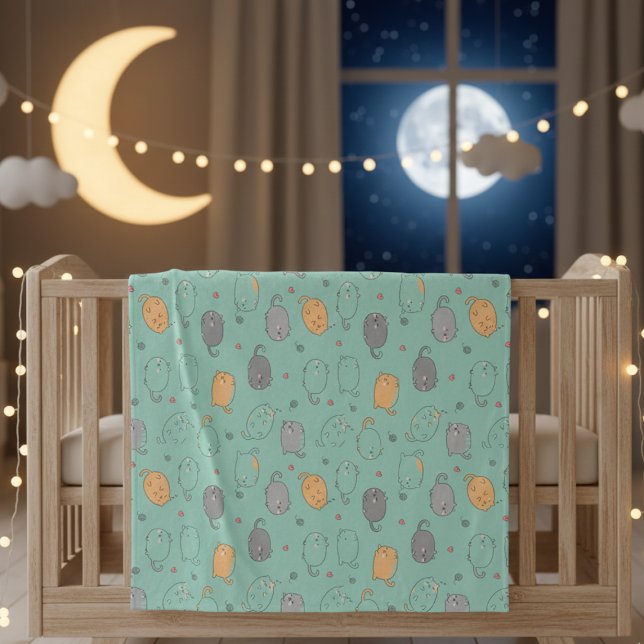 Couverture Polaire Motif de rêves de chat endormi mignon et cosy (Créateur téléchargé)