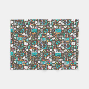 Couverture Polaire Motif de science et de chimie confortable