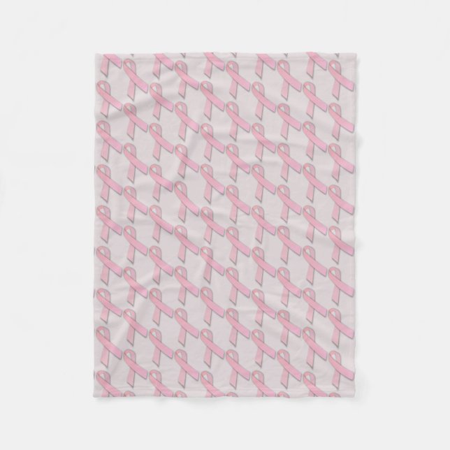 Couverture Polaire Motif de sensibilisation au cancer du sein (Devant)