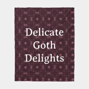 Couverture Polaire Motif de signature rose   Délicieux délices gothiq