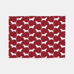 Couverture Polaire Motif de silhouettes de Basset Hound