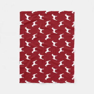 Couverture Polaire Motif de silhouettes de chien de Terrier de renard