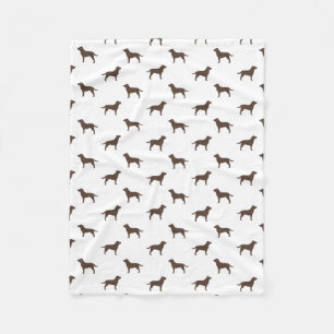 Couverture Polaire Motif de silhouettes de labrador retriever de