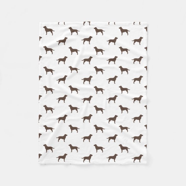 Couverture Polaire Motif de silhouettes de labrador retriever de (Devant)