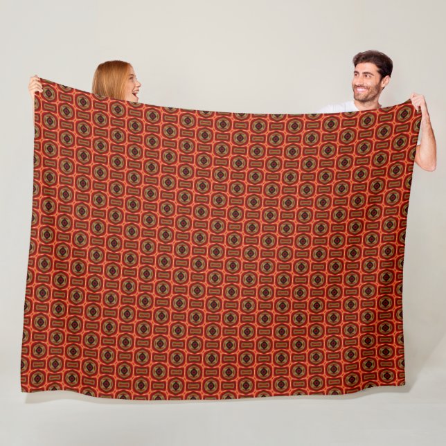 Couverture Polaire Motif de soie égyptien Horus God Flame (En situation)