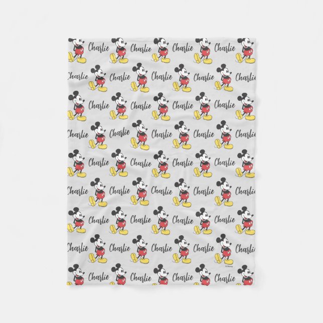 Couverture Polaire Motif de souris Mickey classique personnalisé (Devant)
