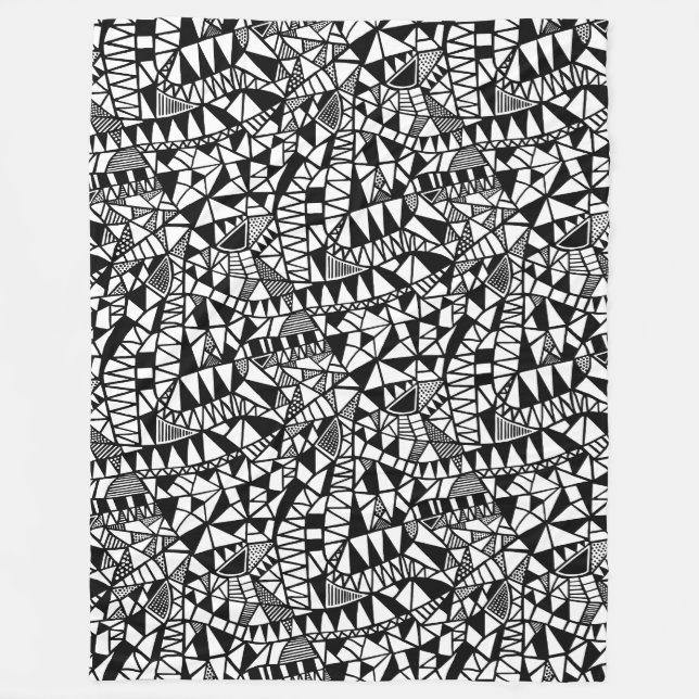 Couverture Polaire Motif de structure fou 060423 (Devant)