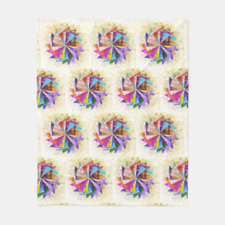 Couverture Polaire Motif de surface de roue vintage