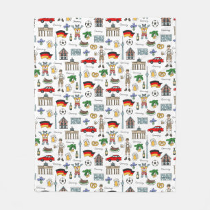 Couverture Polaire Motif de symboles de l'Allemagne