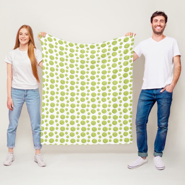 Couverture Polaire motif de tennis (En situation)