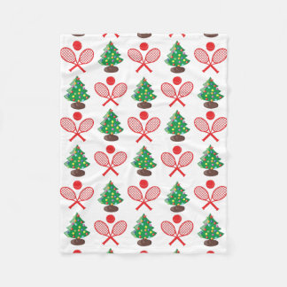 Couverture Polaire Motif de tennis de Noël