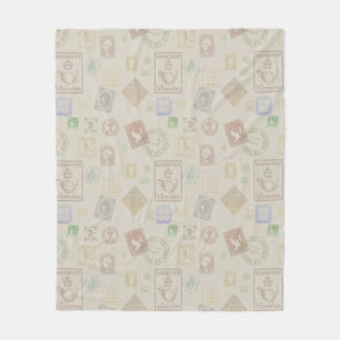 Couverture Polaire Motif de timbre vintage Fleece