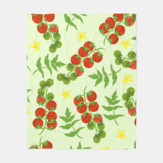 Couverture Polaire Motif de tomate sans joint. Impression végétale. V