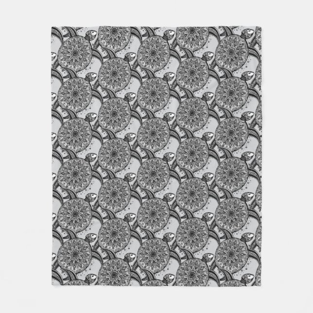 Couverture Polaire Motif de tortue de style (Devant)