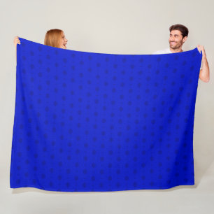 Couverture Polaire Motif décoratif de satin de bleu royal