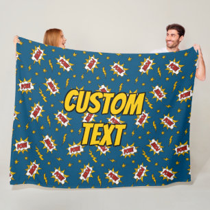 Couverture Polaire Motif d'effet sonore de bande dessinée