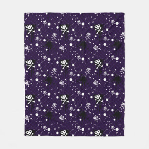 Couverture Polaire Motif d'Emo de couleur foncée avec la peinture