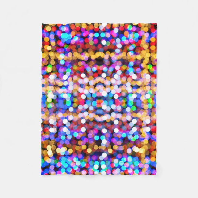 Couverture Polaire Motif des cercles Bokeh colorés (Devant)