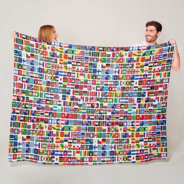 Couverture Polaire Motif des drapeaux de la nation de tous les pays d (En situation)