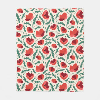 Couverture Polaire Motif des papillons rouges