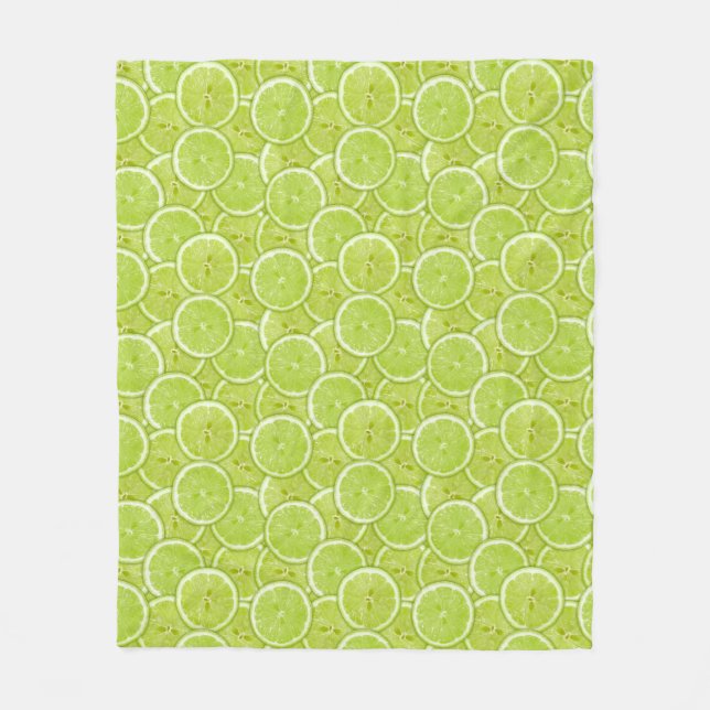 Couverture Polaire Motif des tranches vertes de chaux (Devant)