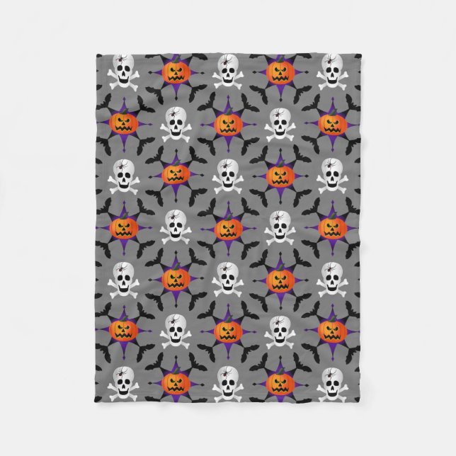 Couverture Polaire Motif d'Halloween (Devant)