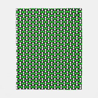 Couverture Polaire motif d'haltère 2 en 1 répéter blancky