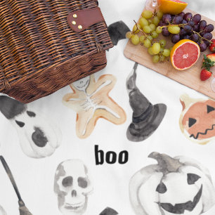 Couverture Polaire Motif d'horreur d'Halloween coloré  Bonne Hallowee