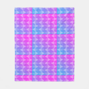 Couverture Polaire Motif diamant rose, violet, bleu