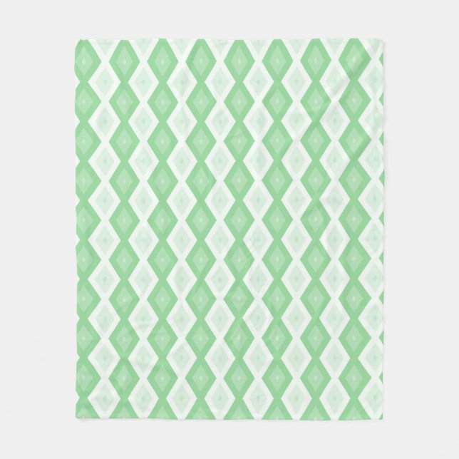 Couverture Polaire Motif diamant vert pomme (Devant)