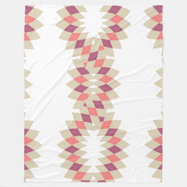 Couverture Polaire Motif Diamond Swirl (Devant)