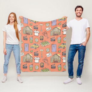 Couverture Polaire Motif d'icônes colorées AMIS™