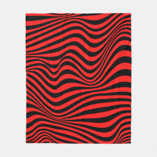 Couverture Polaire Motif d'illusion optique vague