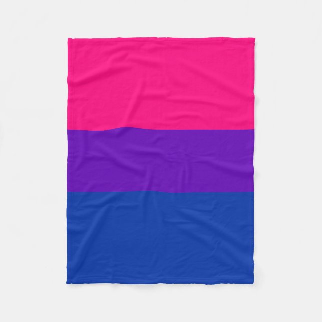 Couverture Polaire Motif d'indicateur de la fierté bisexuelle sans co (Devant)