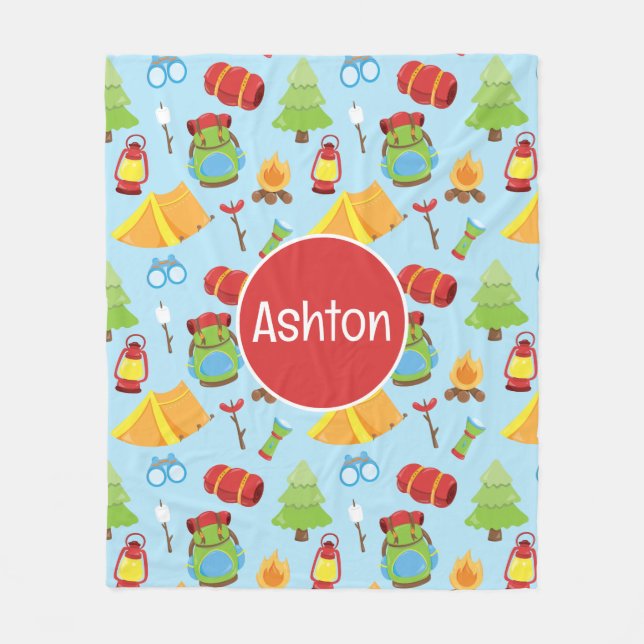 Couverture Polaire Motif du camp d'été (Devant)