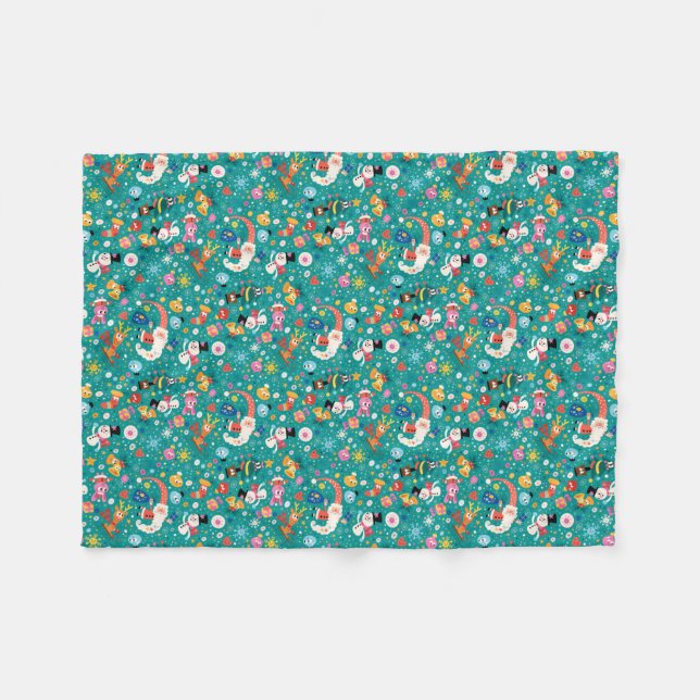 Couverture Polaire Motif du Père Noël et de Joyeux amis (Devant (Horizontal))