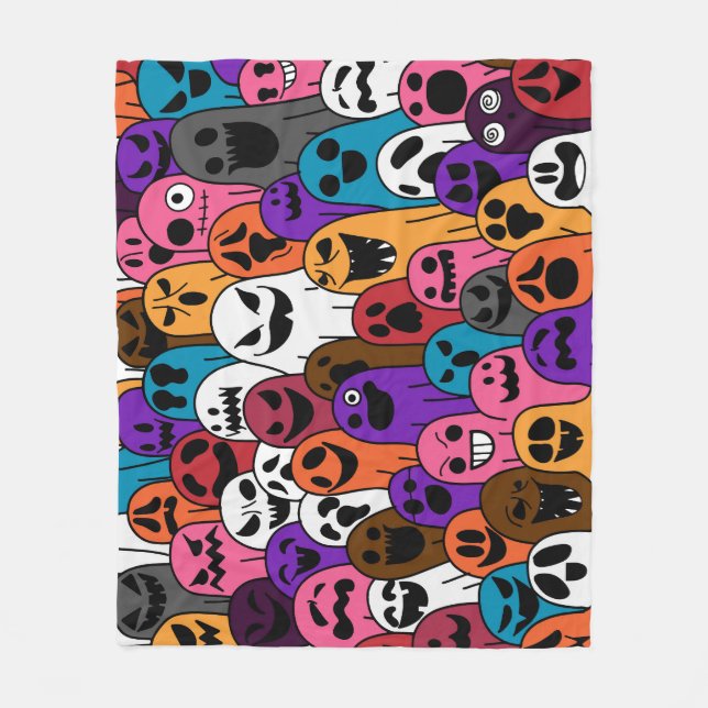 Couverture Polaire Motif Éffrayant d'Écharpe Halloween Ghost (Devant)
