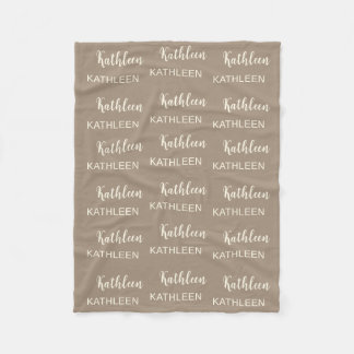 Couverture Polaire Motif élégant personnalisé de nom de script rose t