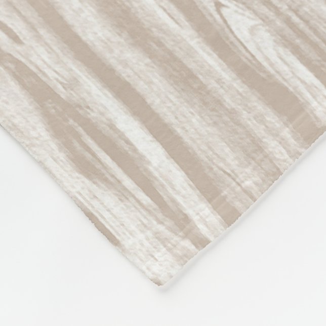 Couverture Polaire Motif en bois de chauffe - tan taupe et blanc (Coin)