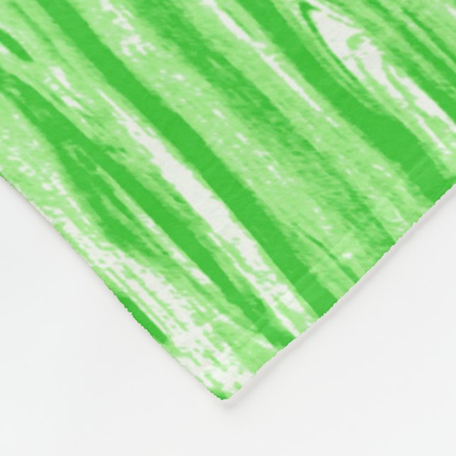 Couverture Polaire Motif en bois de chaux - vert et blanc (Coin)