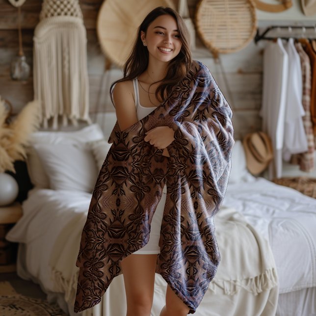 Couverture Polaire Motif en cuir Fleur De Lis (Créateur téléchargé)