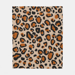 Couverture Polaire Motif en fourrure de léopard